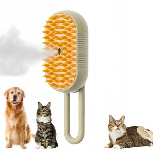 Upgraded Pet Spray Grooming Comb Steamy Floating Hair Removal Cleaning