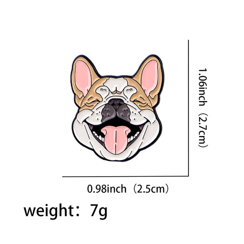 Cute Family Pet Dog Enamel Pins German Shepherd Husky French Bulldog