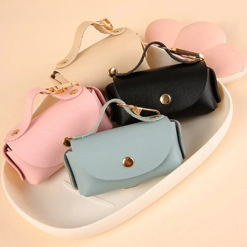 Portable Dog Poop Bag Organizer Stylish Pet Bag Holder Leather Pet