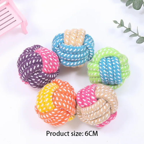 Interactive Cotton Rope Mini Dog Toys Ball for Dogs Accessories