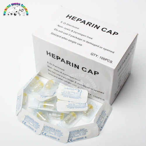 100pcs Heparin Cap IV Cannula Catheter Heparin Caps for Animals Dog