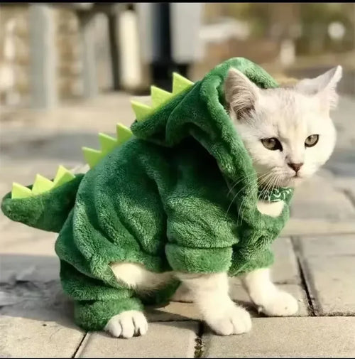 Pet Cat Dog Halloween Dog Clothes for Small Dogs Funny Dinosaur