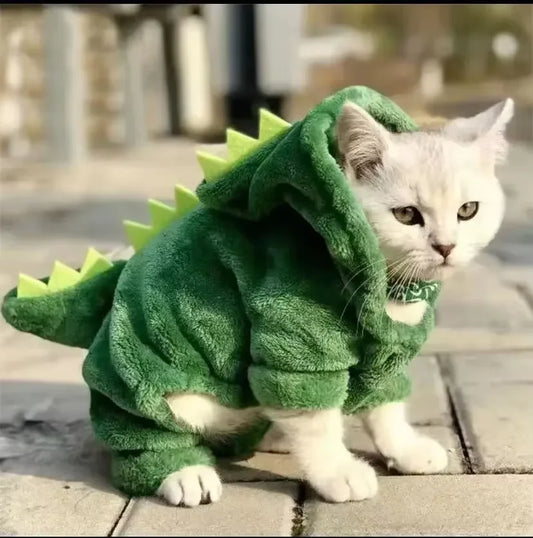 Pet Cat Dog Halloween Dog Clothes for Small Dogs Funny Dinosaur