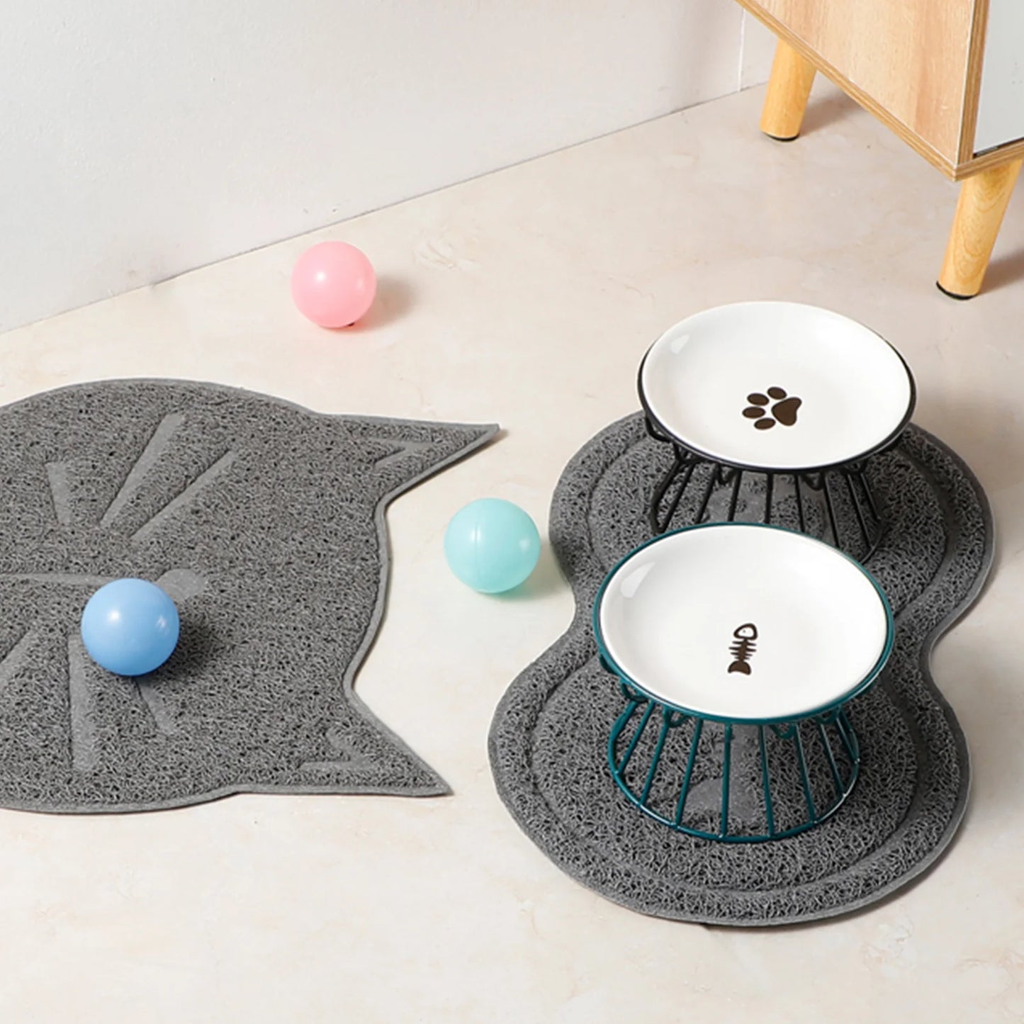 Pet Ceramic Bowl Nordic High Footed Ceramic Cat Food Bowl Snack Can
