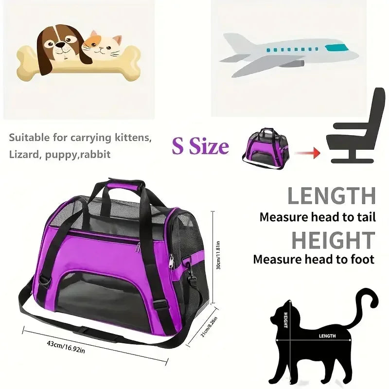 Cat Bags Portable Dog Carrier Bag Mesh Breathable Carrier Bags for