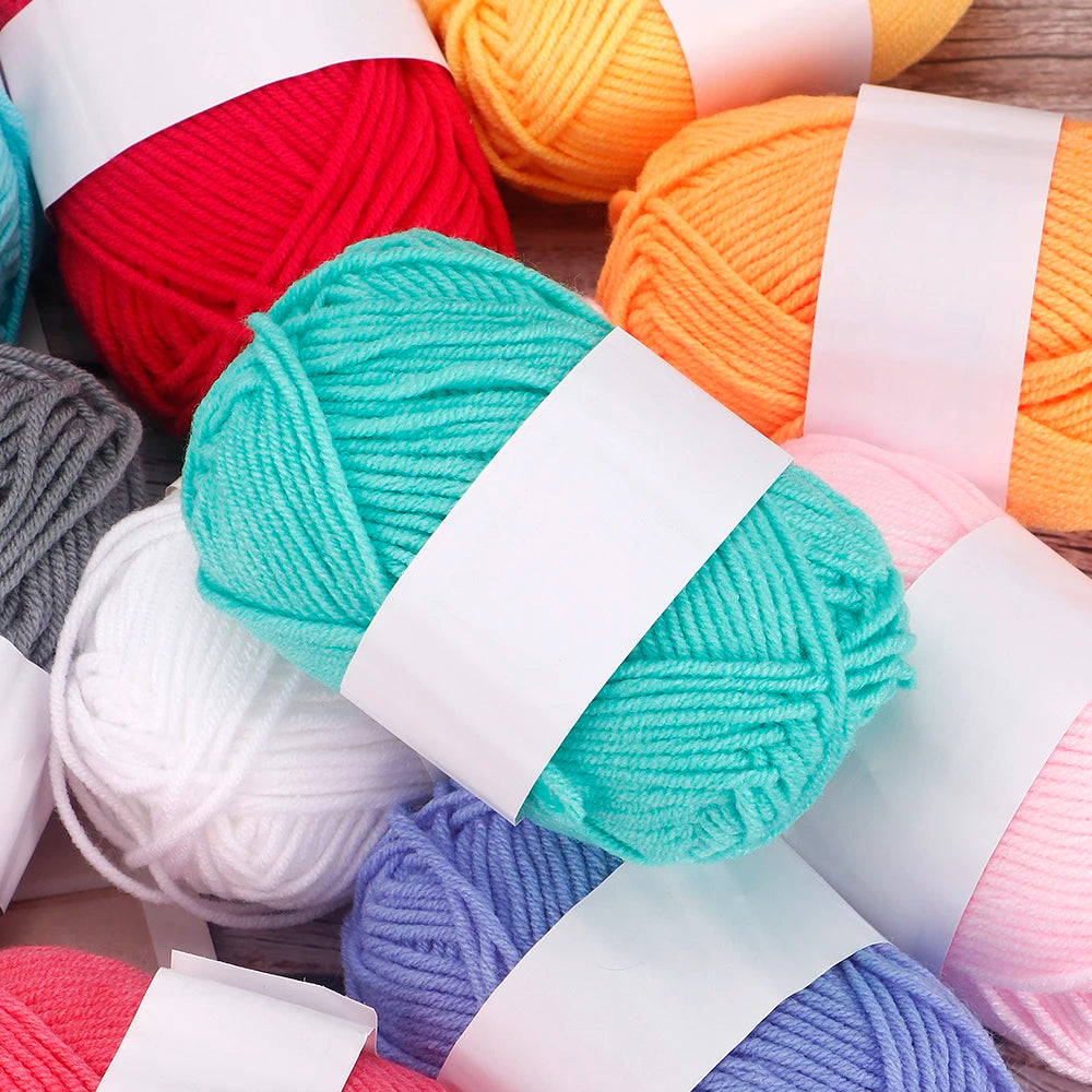 25(50)pcs/bag 4 Ply Milk Cotton Yarn For Hand Knitting Crocheting