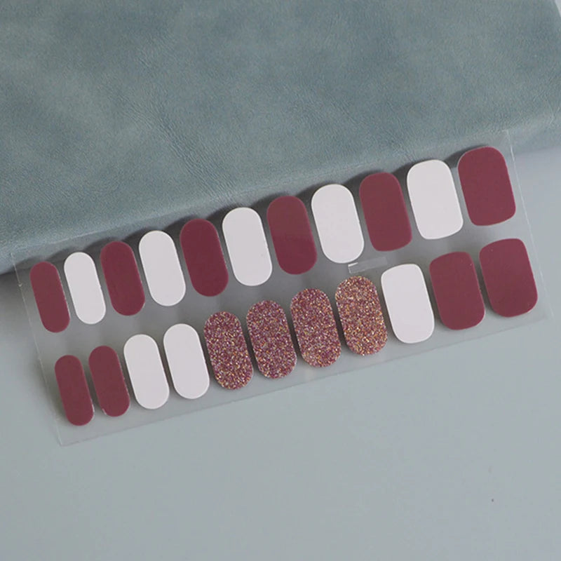 22finger Flash Sequin Nail Polish Gel Film ins Wind Waterproof Lasting