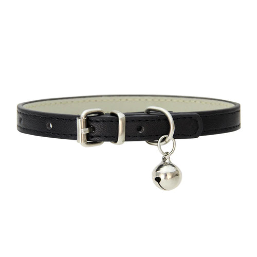 Adjustable PU Leather Cat Collar - Durable, Stylish Pet Collar with