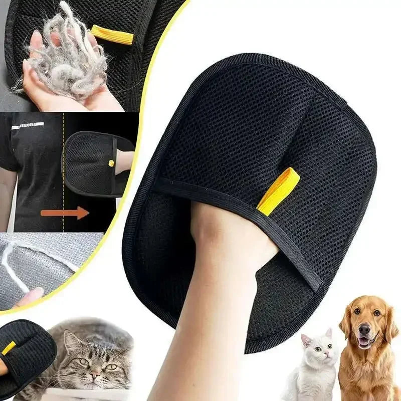 4pcs Pet Hair Cleaning Removal Gloves Pet Double-sided Grooming Glove