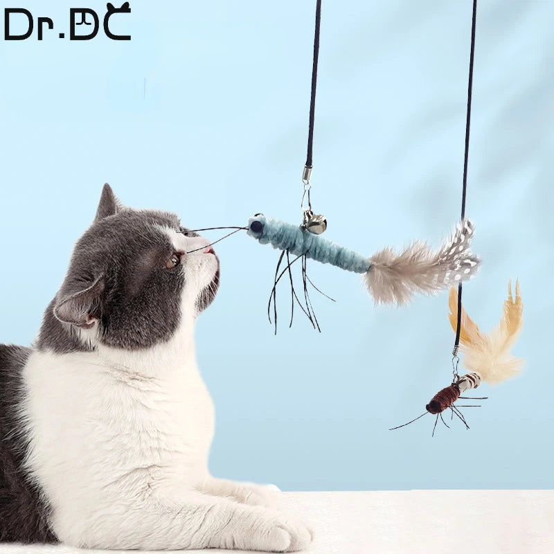 Dr.DC Teasing Cat Stick Head with or without Wire Stick Dragonfly