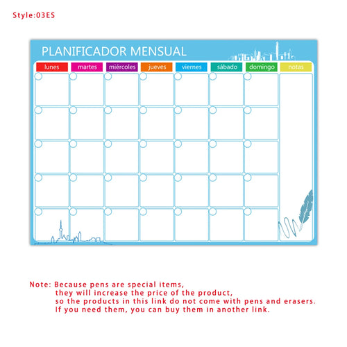 A3 Size Magnetic Weekly &monthly Planner Dry Erase Calendar Fridge
