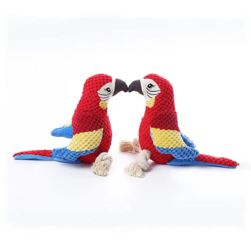 Plush Dog Toys Interactive Squeaky Durable Stuffed Cotton Rope Pet