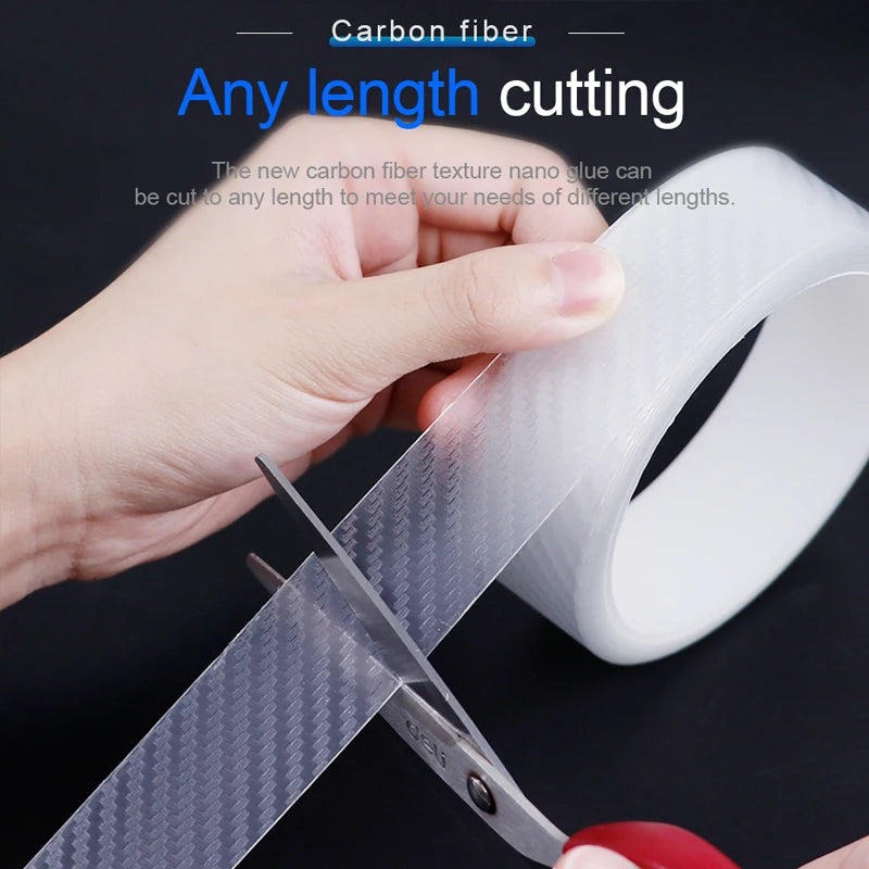 SEAMETAL 3D Carbon Fiber Car Protective Film Door Threshold Protector