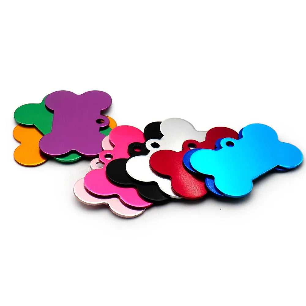 Wholesale 20Pcs Classic Bone Dog ID Tag Pet Tags Custom Anti-Lost