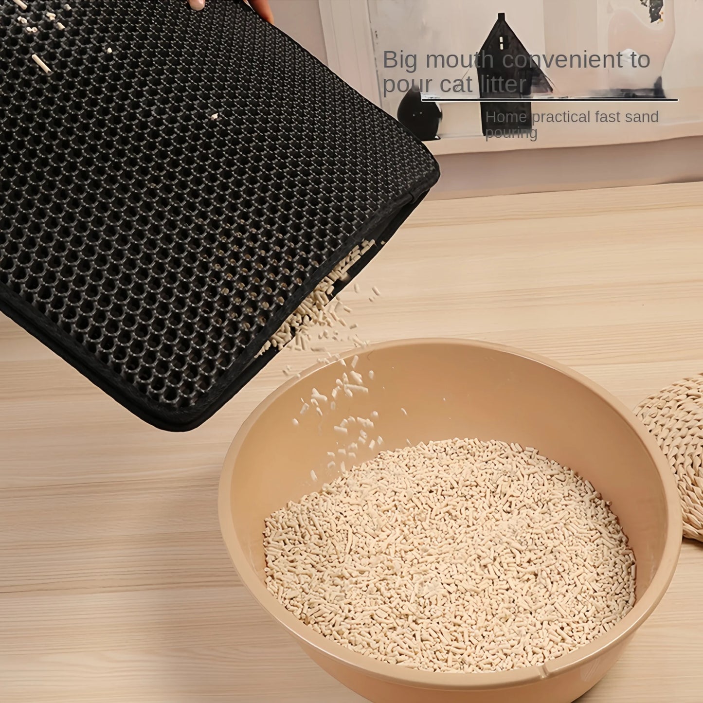 Large size Cat Litter Mat Eva Double Layer Waterproof Cat Litter Mat