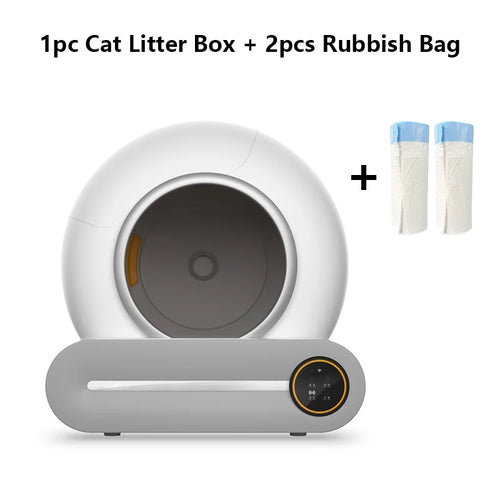 65L Automatic Intelligent Cat Litter Pan Self Cleaning Fully Closed