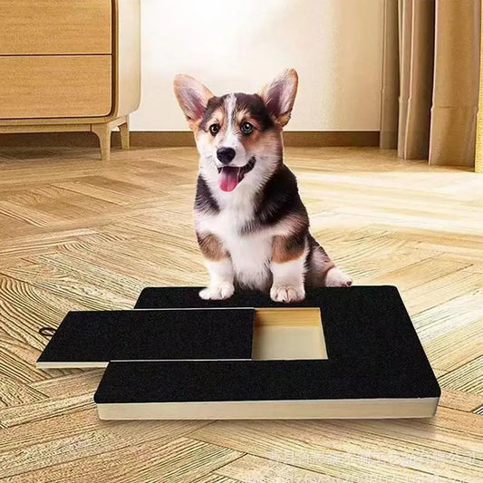 Dog Nail Scratch Board Nail Trim Pad Pull-Out Wooden Pet Scratching