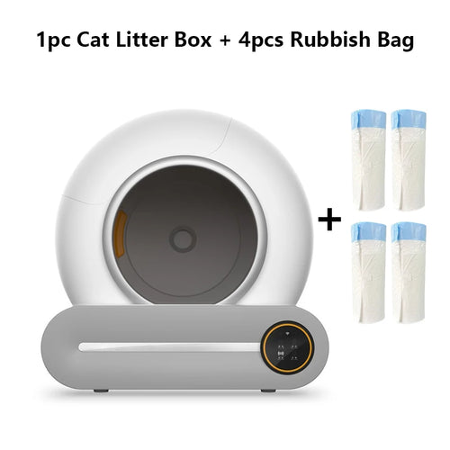 65L Automatic Intelligent Cat Litter Pan Self Cleaning Fully Closed
