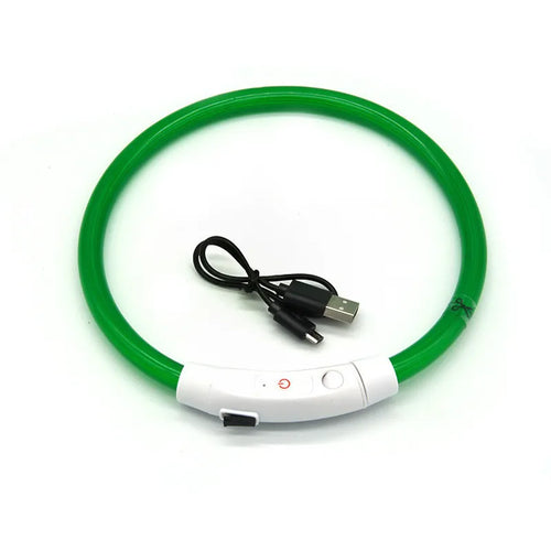 LED Pet Luminous Collar USB Charging Collar Teddy Anti Lost Collar Dog