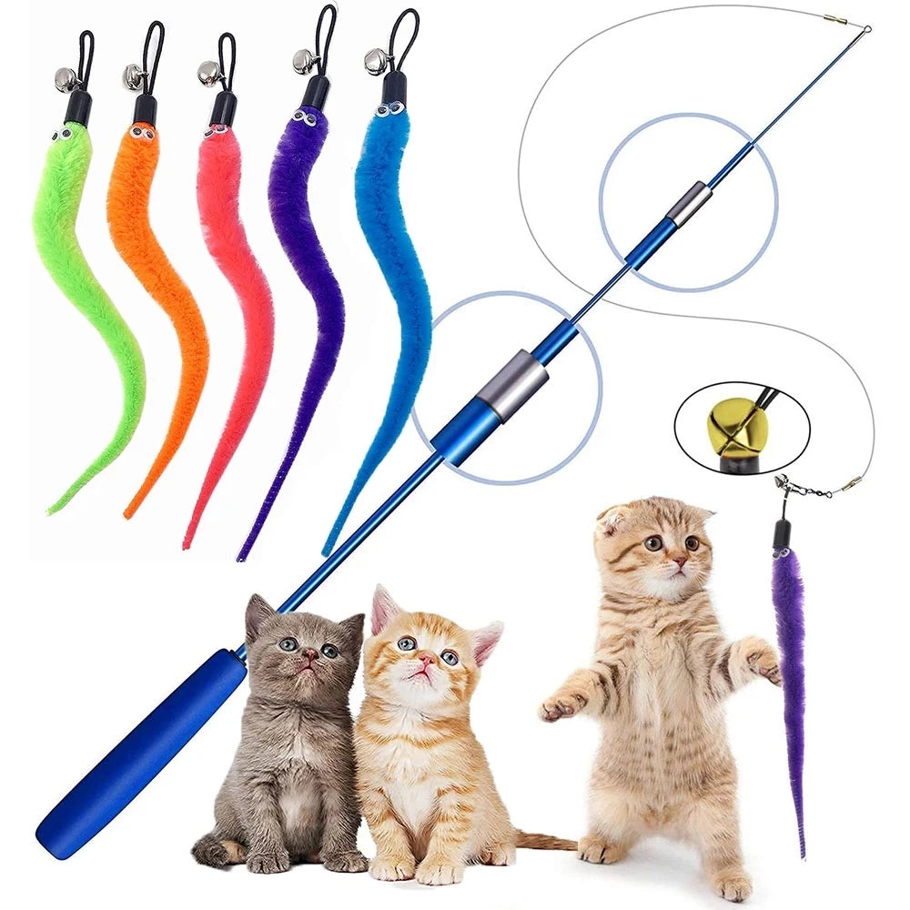 Replace Plush Cat Toy Accessories Worms Replacement Head Funny Cat