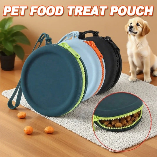 1Pc Pet Supplies Silicone Dog Food Bag Outdoor Training Dog Training