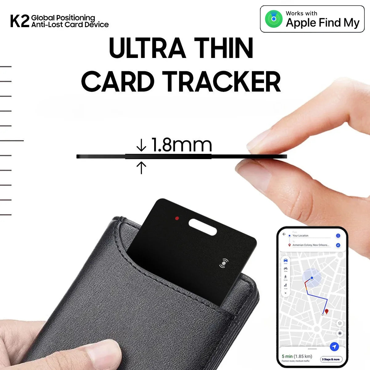 Ultra Thin Wireless Card Locator Find My Tracker ,Smart Anti-Loss