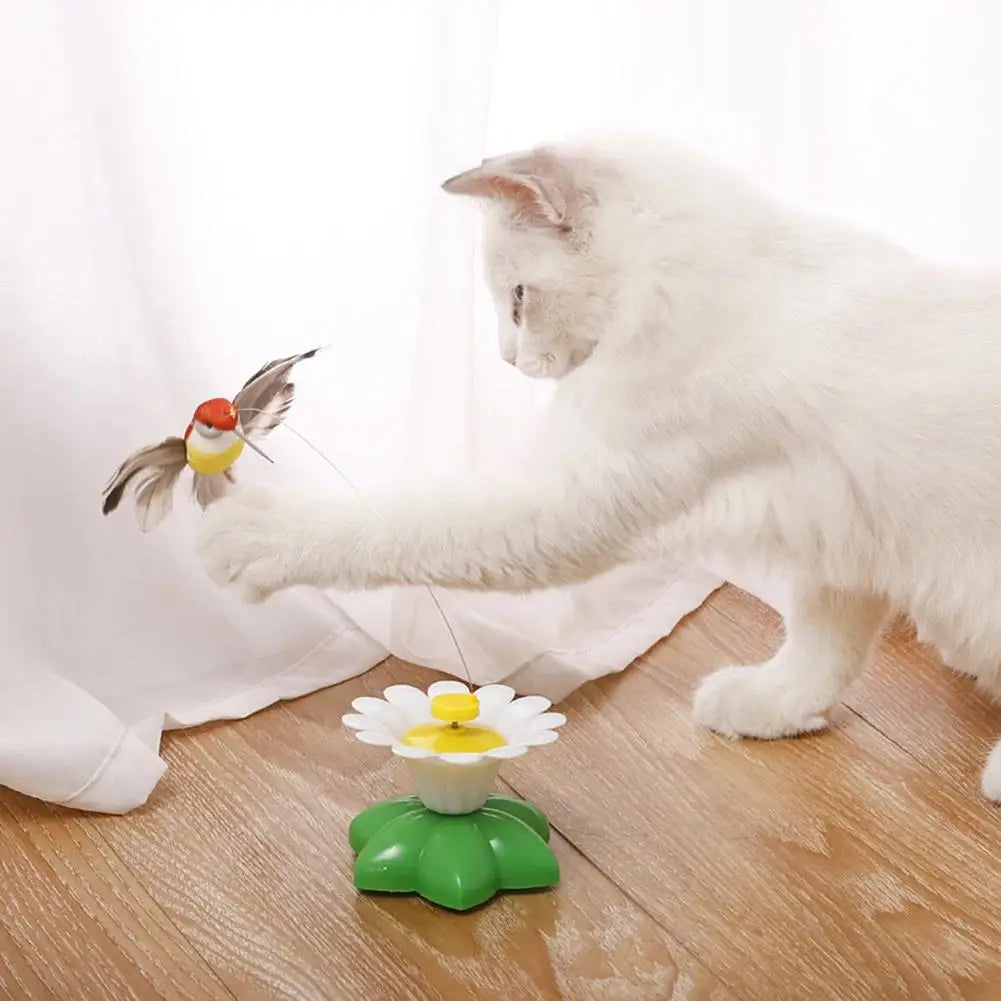 1PCS Electric Butterfly Cat Toy Shake Rotating Flying Automatic