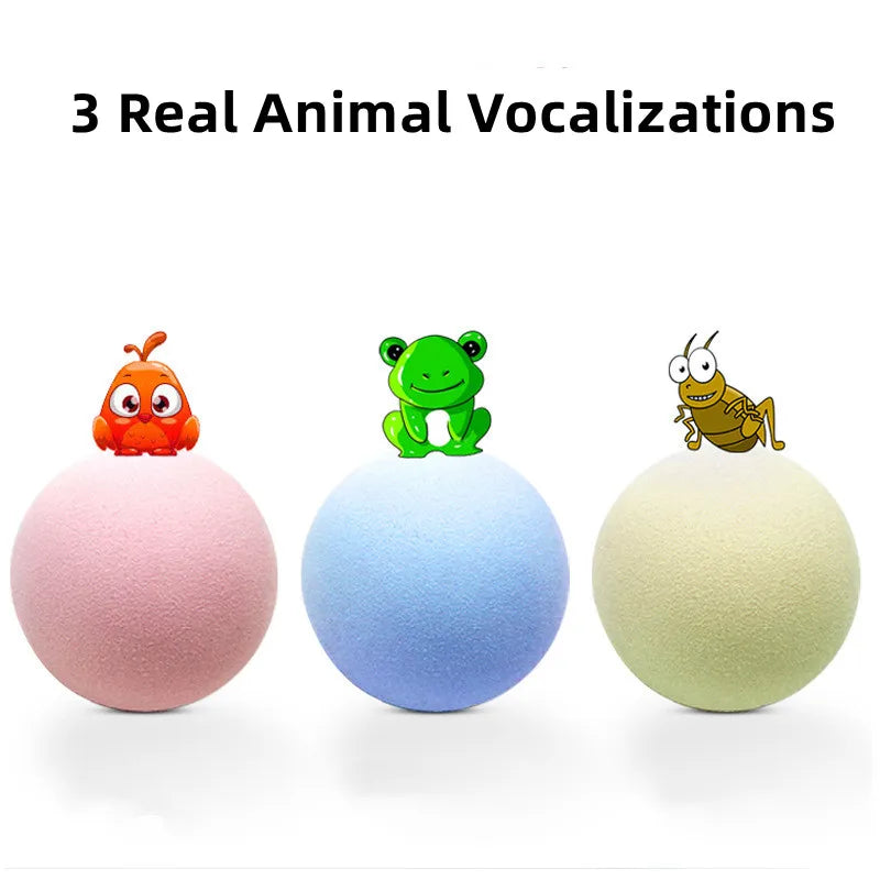 Cat Toys Balls Sound Frogs Birds Chirping Crickets EVA Balls Rolling