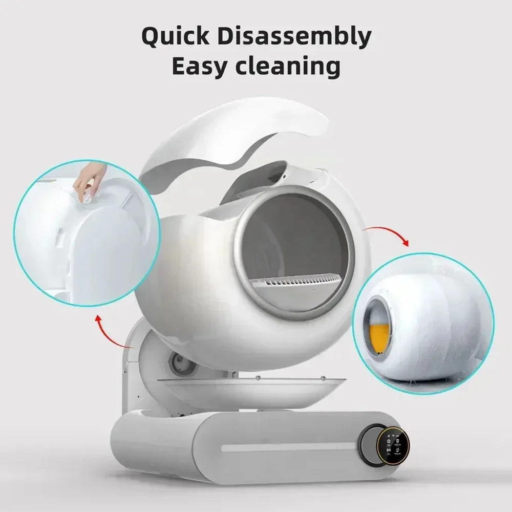 Tonepie 65L Automatic Smart Cat Litter Box Self Cleaning Fully