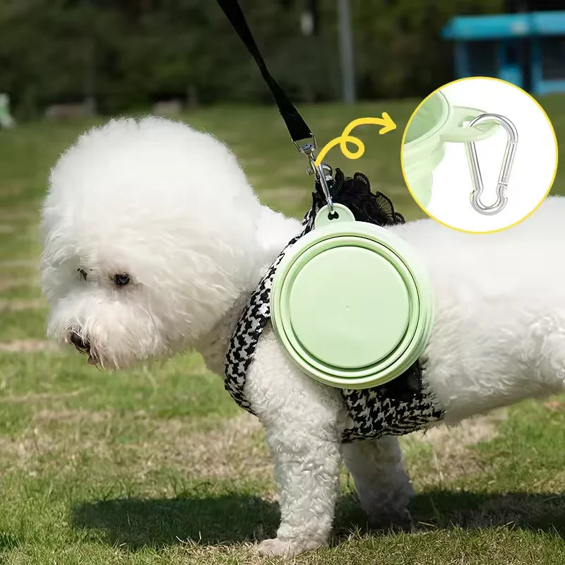 Foldable Silicone Dog Bowl Pet Outdoor Travel Portable Folding Cat