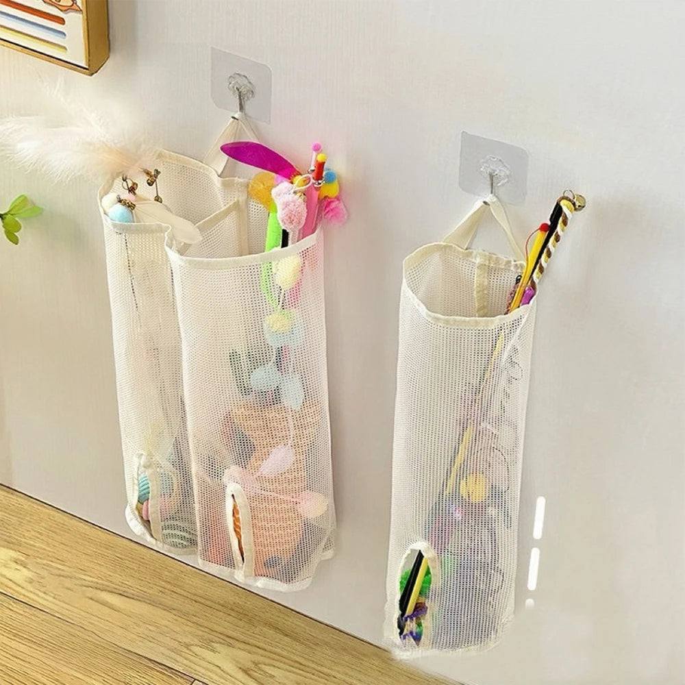 Cat Stick Wall-Mounted Mesh Storage Gag-Suitable For Pet Toys, Cat Toy