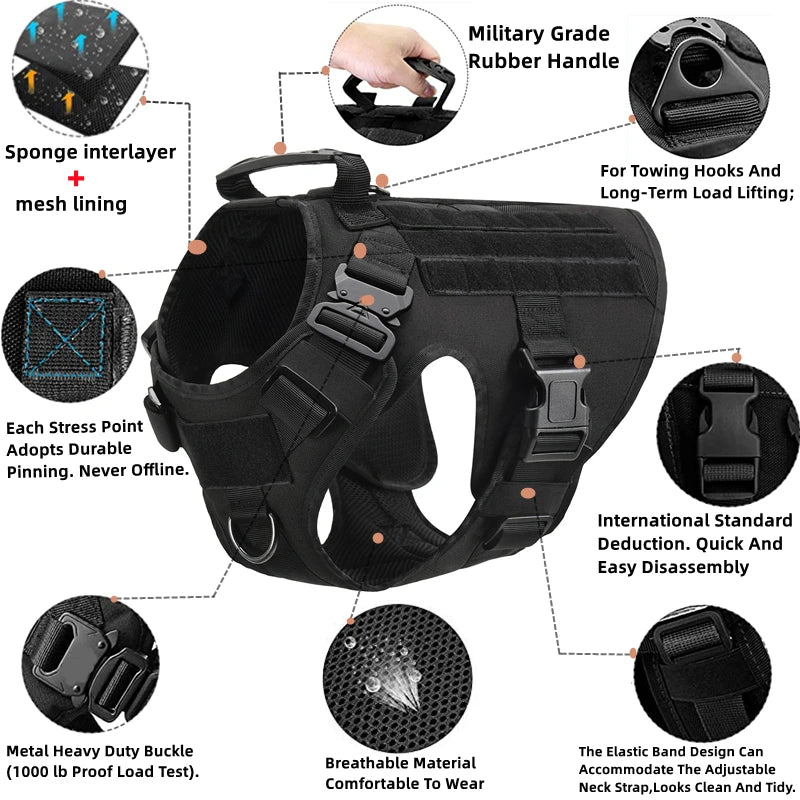 K9 Tactical Military Vest Pet German Shepherd Golden Retriever