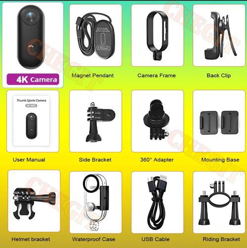 4K Motorcycle Mini Recorder Finger WIFI Action Camera Lightweight POV