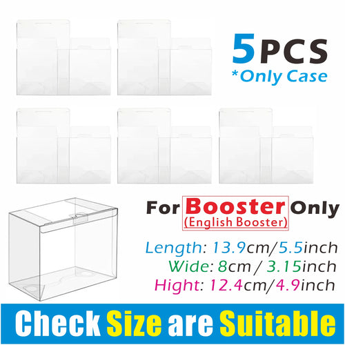 5PCS / 10PCS Clear PET Plastic Case For PKMN ETB / English Booster Box