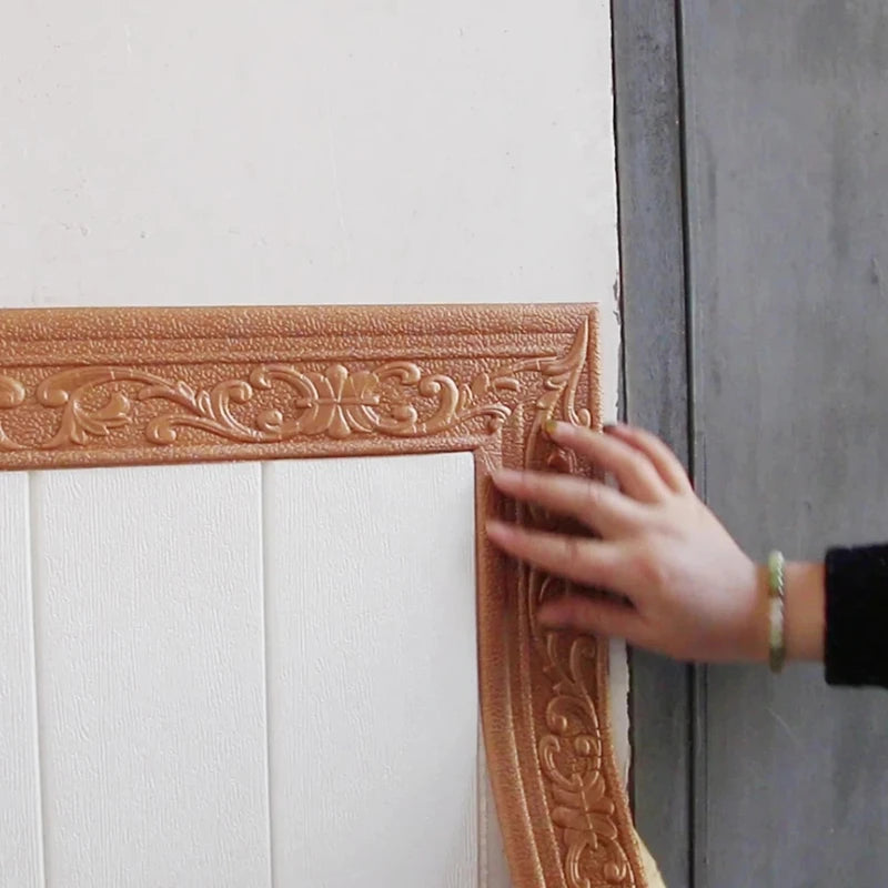 10m/Roll 3D Wall Trim Line Skirting Border Self Adhesive Waterproof