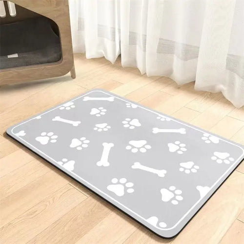 Winter Feeding Mat-Absorbent Pet Placemat for Food and Water Bowl with