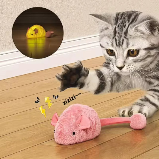 Interactive Plush Mouse Cat Toys Simulation Mice Kitten Self-Playing