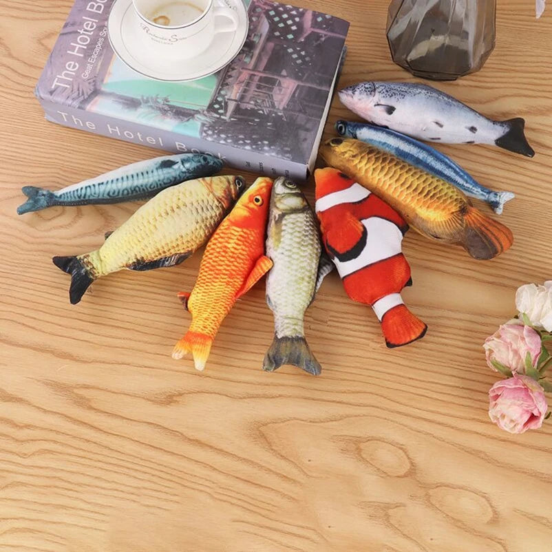 Hot sale of cat-teasing toys simulation fish tear-teasing cat chew