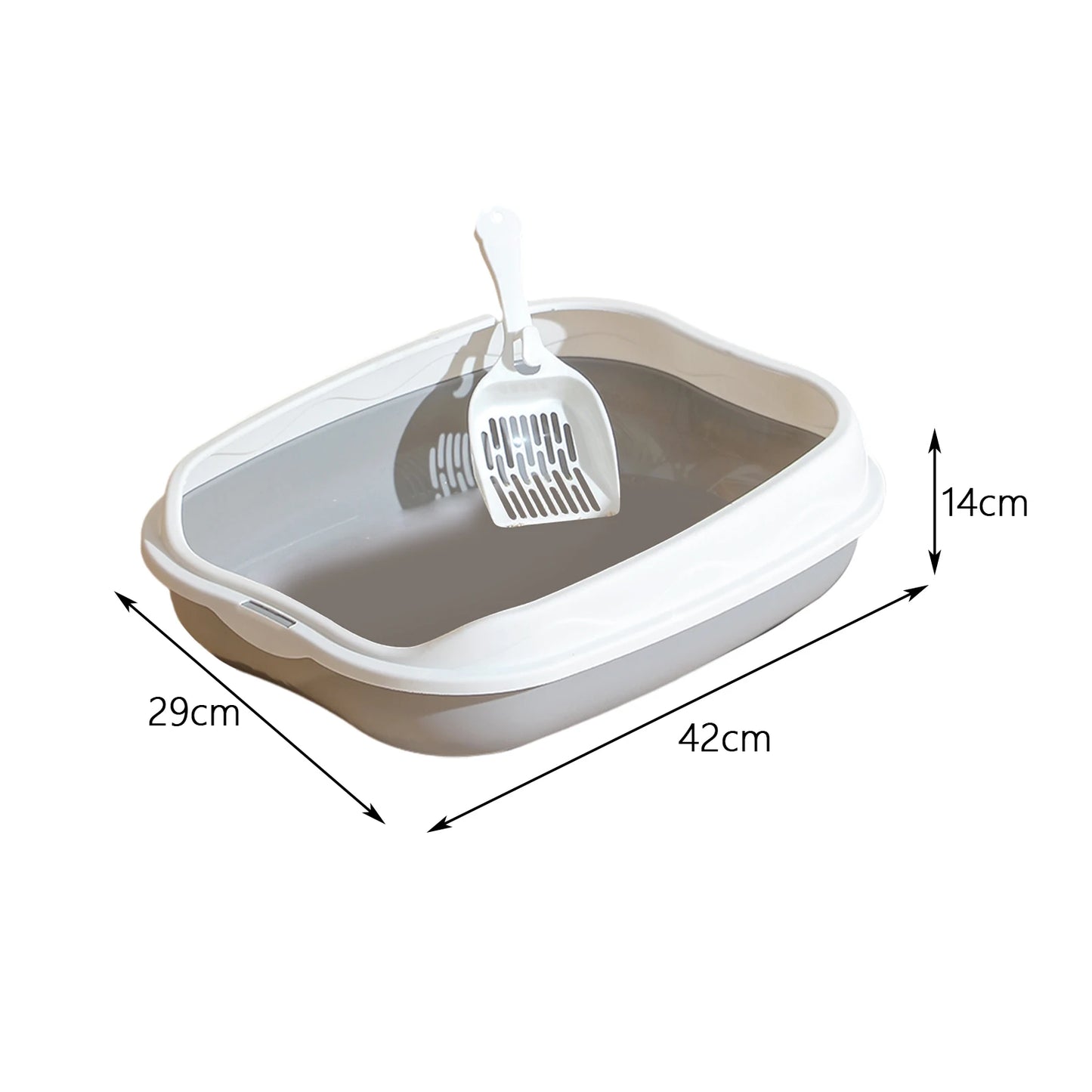 Semi-enclosed Litter Box Spatter-proof Cat Toilet Large Kitten