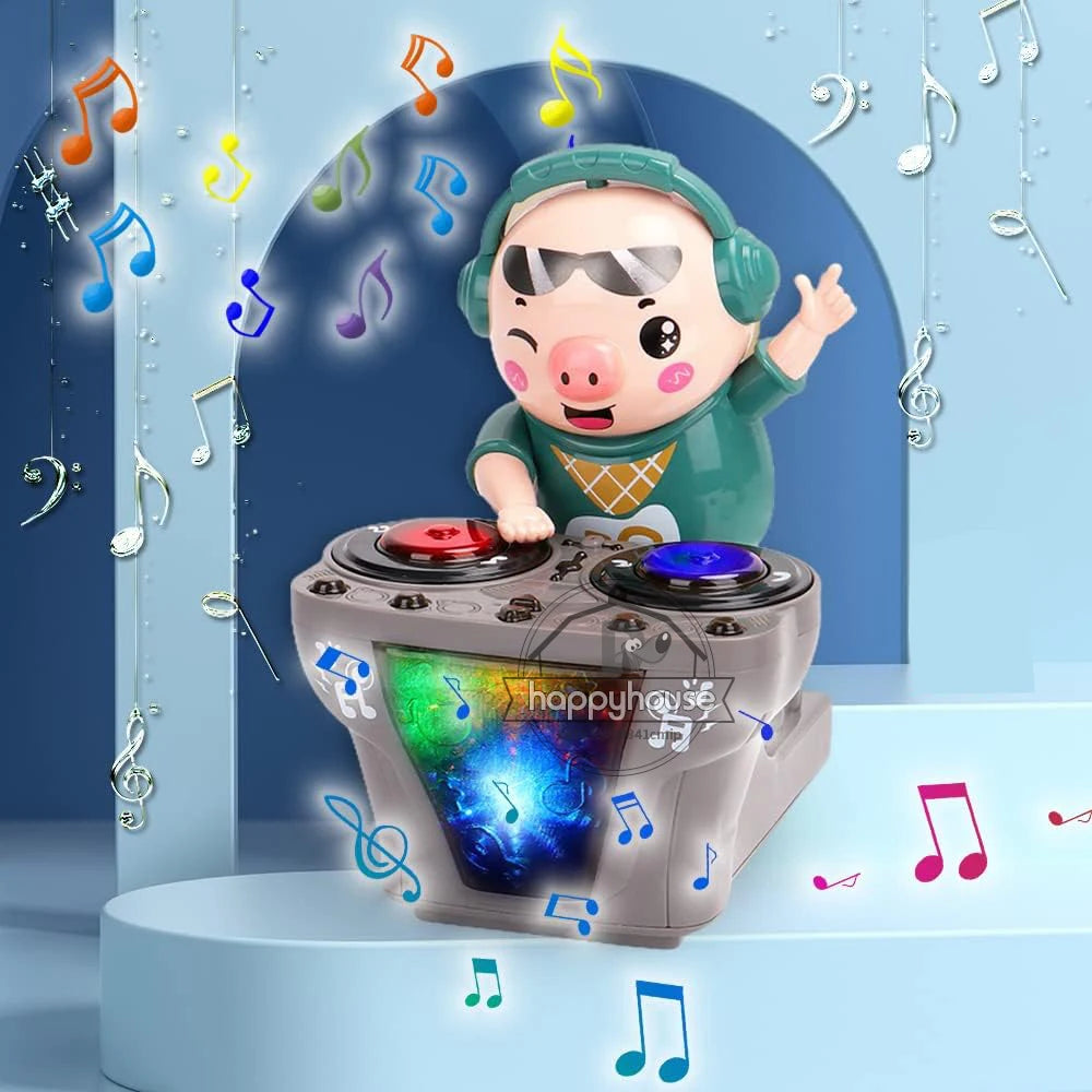 Electronic DJ Light Music Dancing Pig Toy Musical Toys Cute Swing