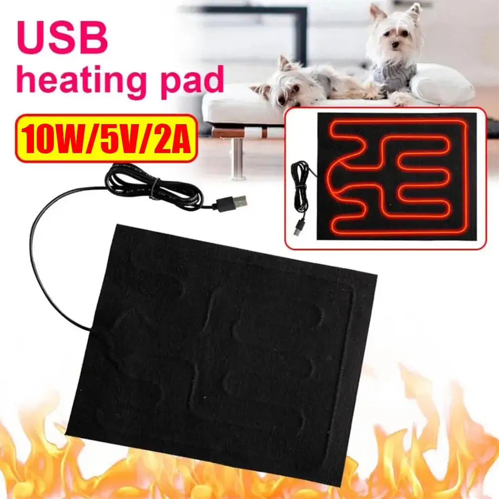 USB Folding Heated Seat Cushion Dog /Cat Winter Electric Warming Mat