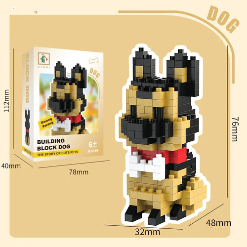 New Pet Teddy Husky Dog And Cat Toy Small Particle Building Blocks