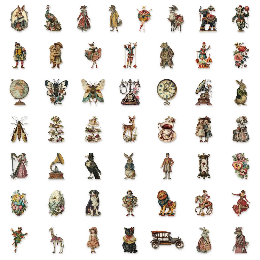 50PCS Victoria Decoration Graffiti Stickers DIY Luggage Notebook
