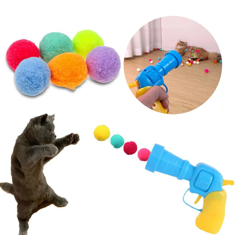 Cat Toys Interactive Launch Training Creative Kittens Mini Pompoms