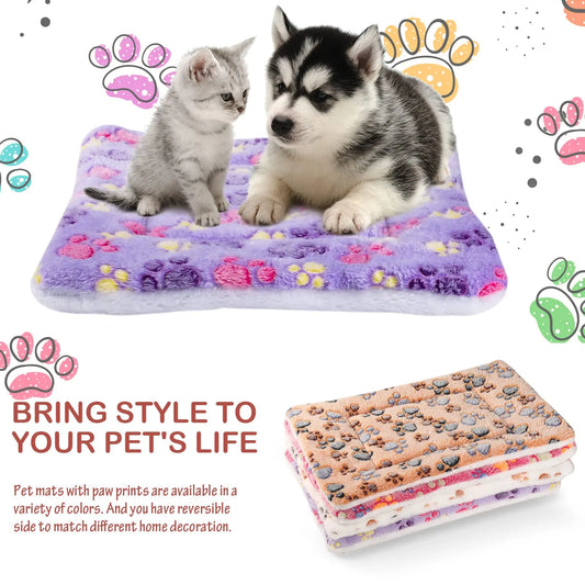 Thicken Flannel Mat Pet Cat Beds Mats Dog Bed Sleeping Mat Soft Warm