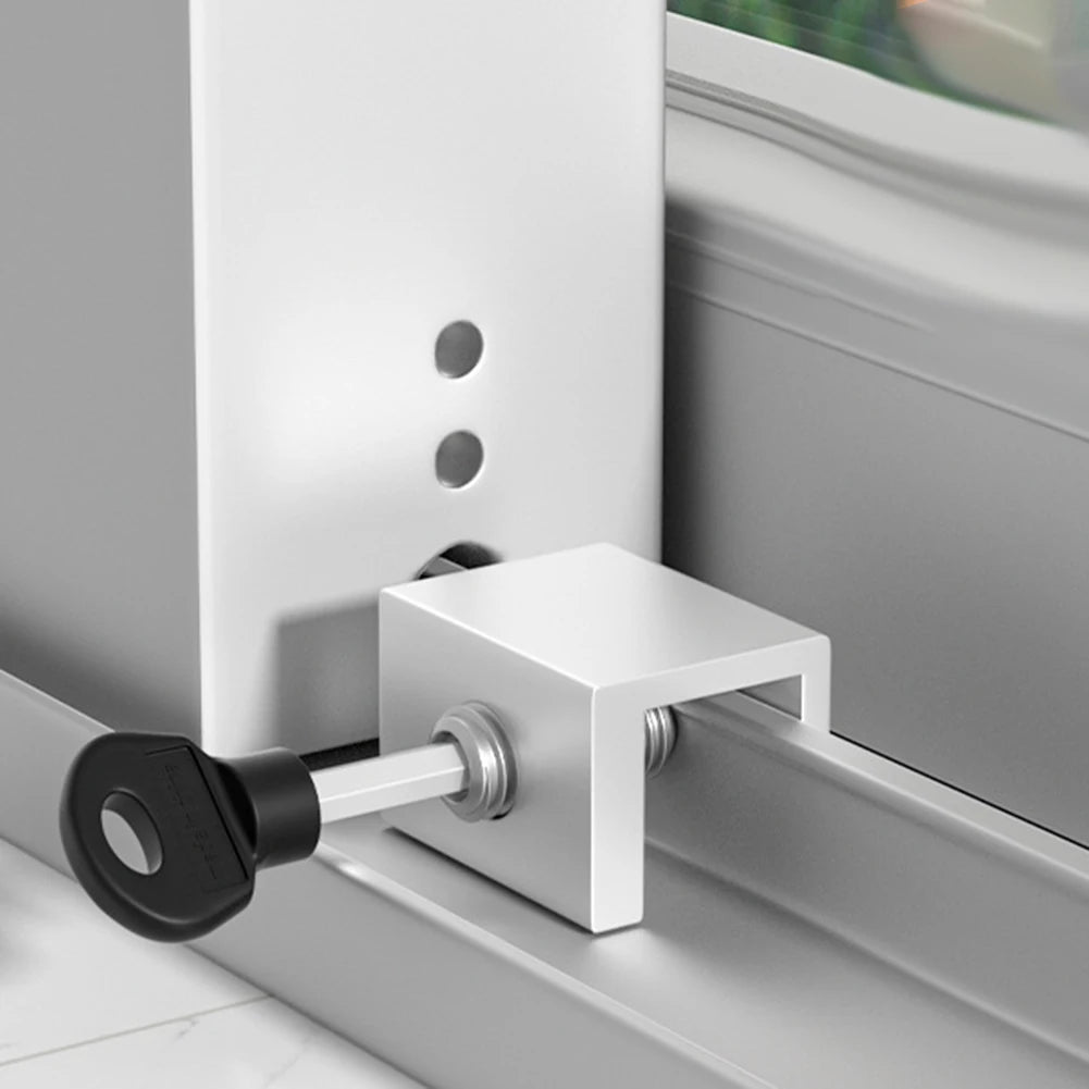 2 Pcs Adjustable Window Lock Stopper Safety Locks for Kids and Pets