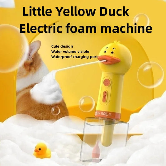 Yellow Duck Pet Cleaning Bathing Electric Foam Machine Usb Charging