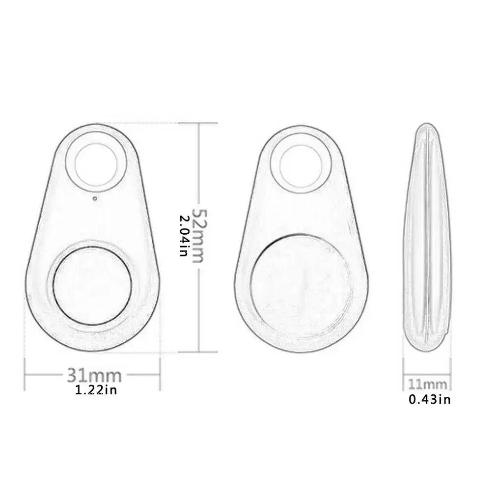 1-5pcs Mini GPS Tracker Bluetooth Tracker AntiLost Device Round Pet