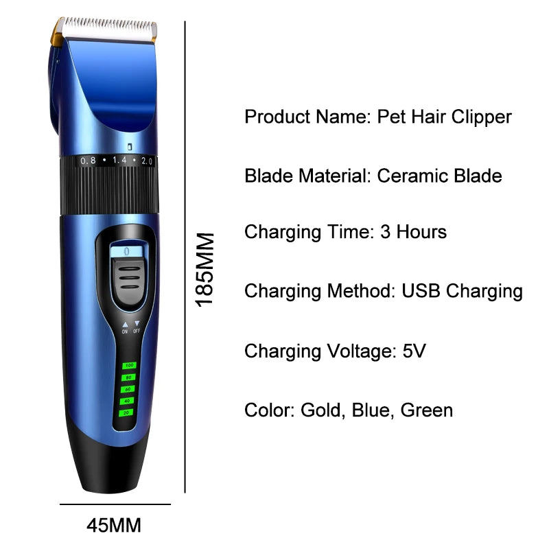 Electric Hair Clipper Wireless Professional Trimmer LED Display