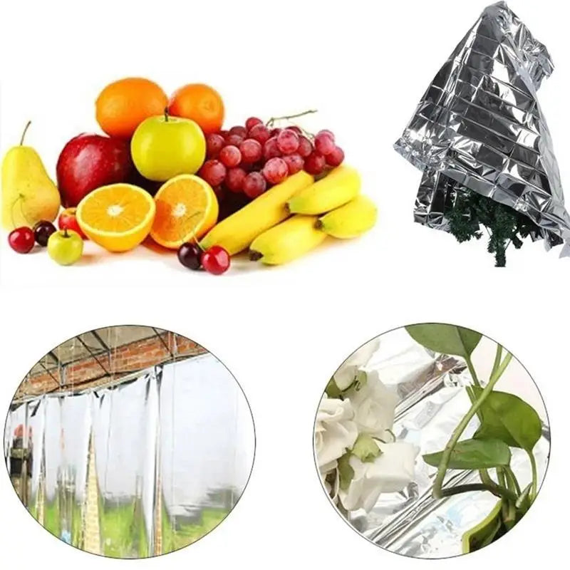 1pc Silver 210x130cm High Reflective Polyester Film Used For Planting